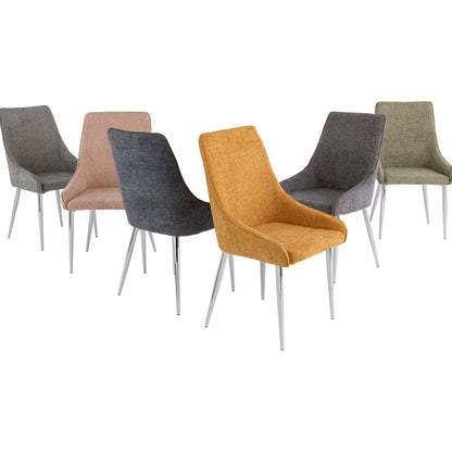 Rhone Textured Fabric Dining Chair Ash