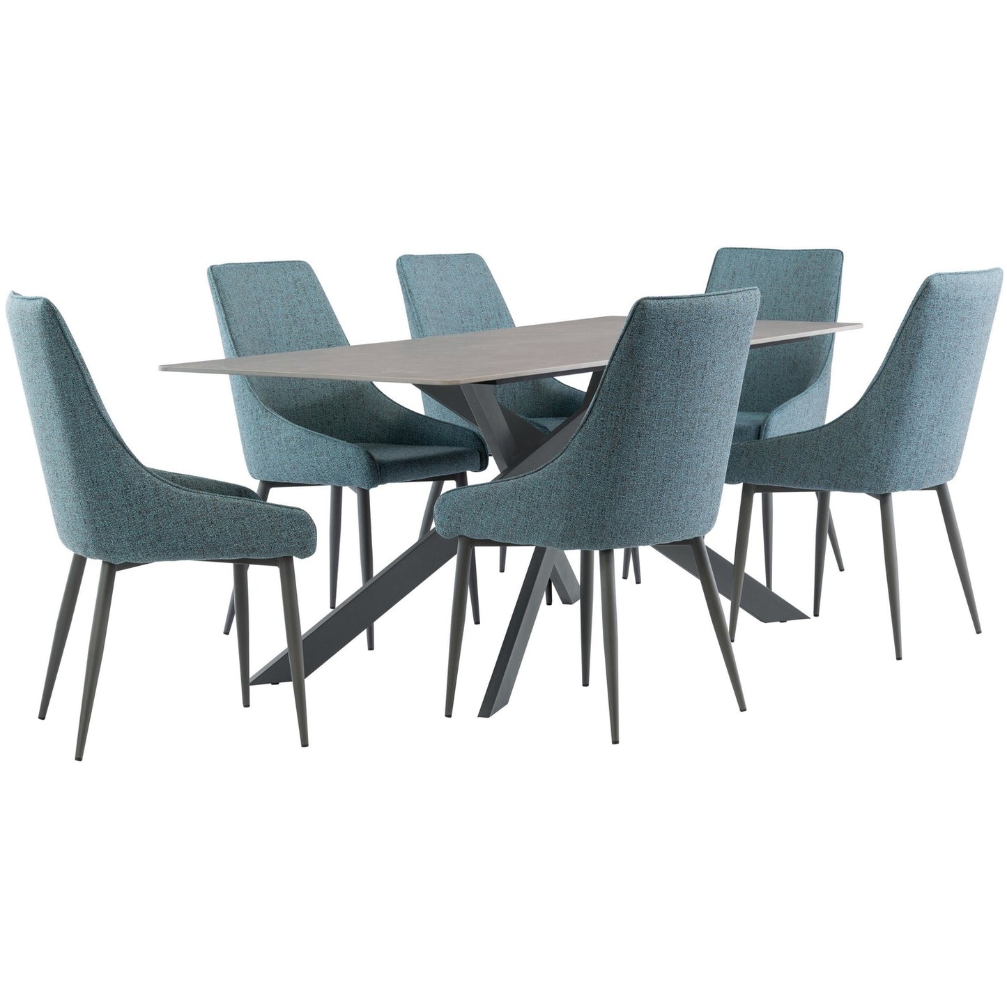 Rimini Dining Chair Fabric Teal