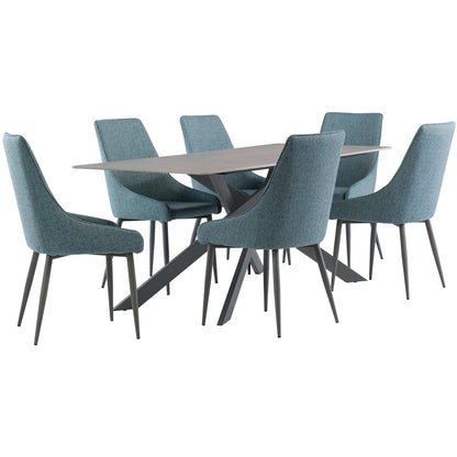 Rimini Dining Chair Fabric Teal