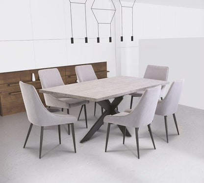 Rimini Light Grey 1.6m (+0.4m) Extending Dining Table