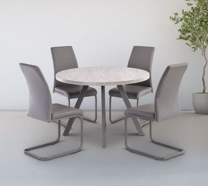 Rimini Light Rhine Grey 1.07m Round Dining Table