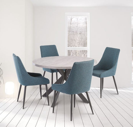 Rimini Light Rhine Grey 1.2m Round Dining Table