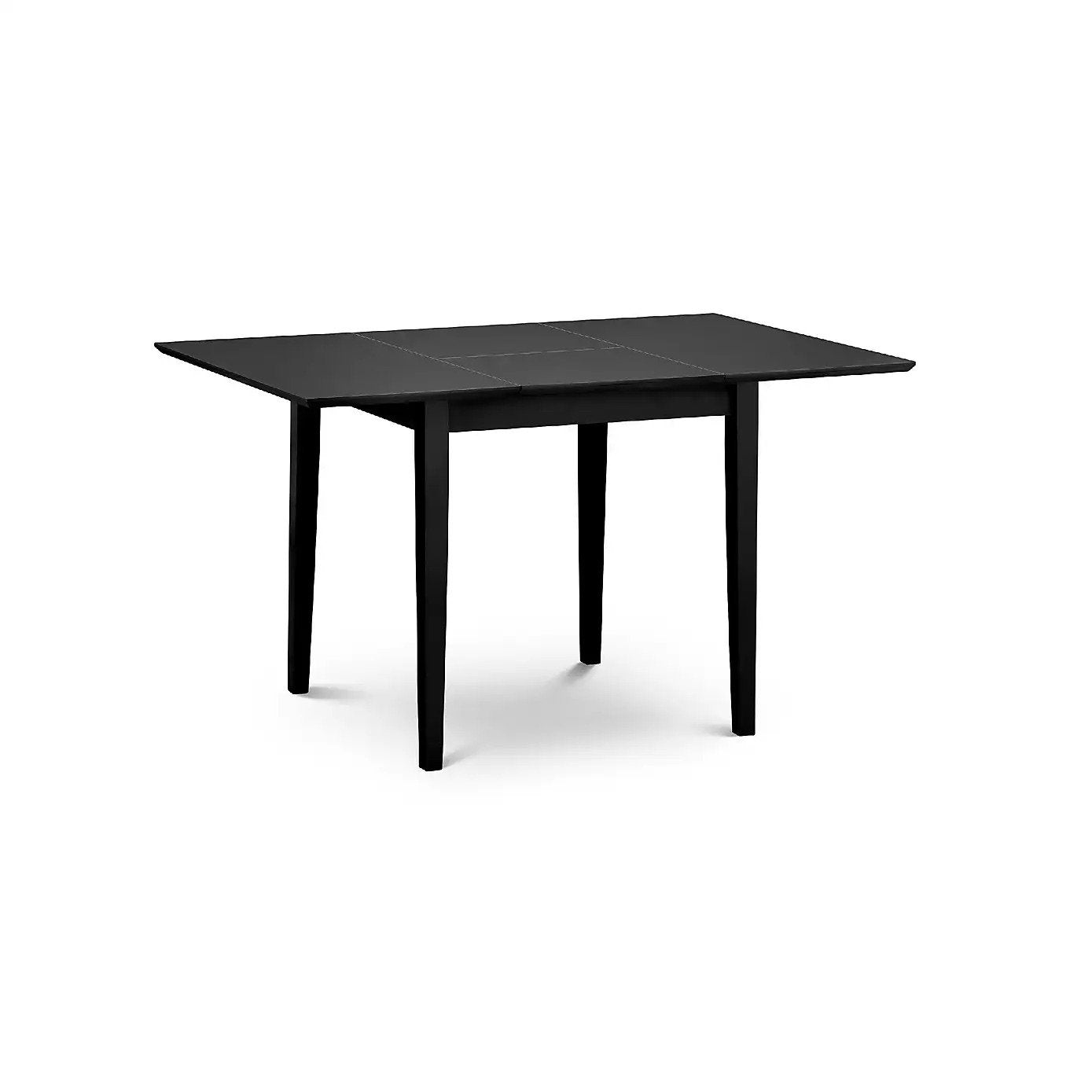 Rufford 80-120cm Black Dining table and 4 Black Coast Chairs
