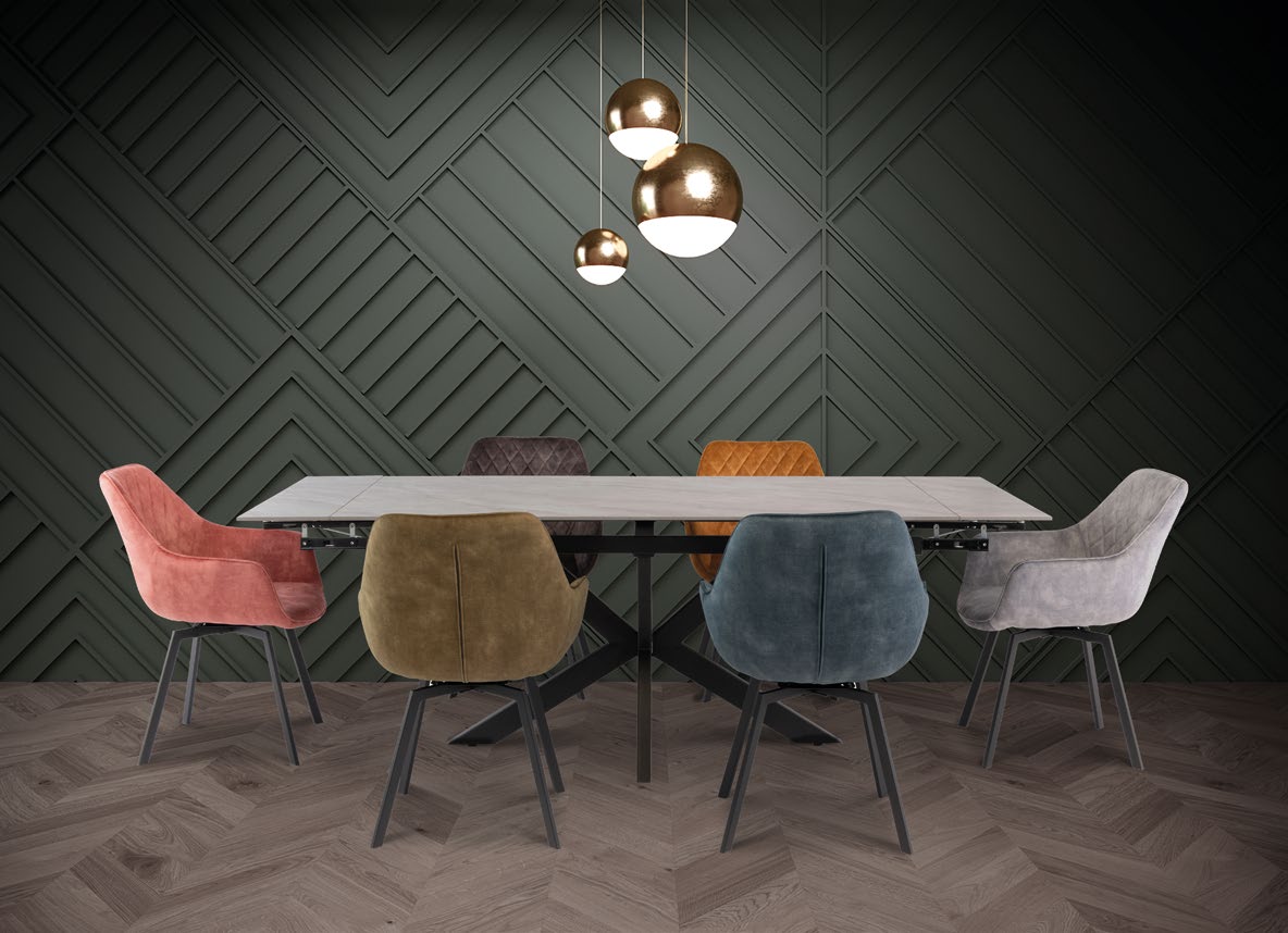 Sutton Rebecca Grey 1.7m (+0.5m) Extending Dining Table