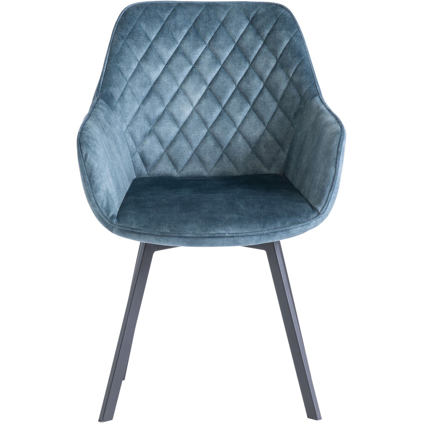 Viola Velvet Fabric 360 Swivel Dining Chair Teal