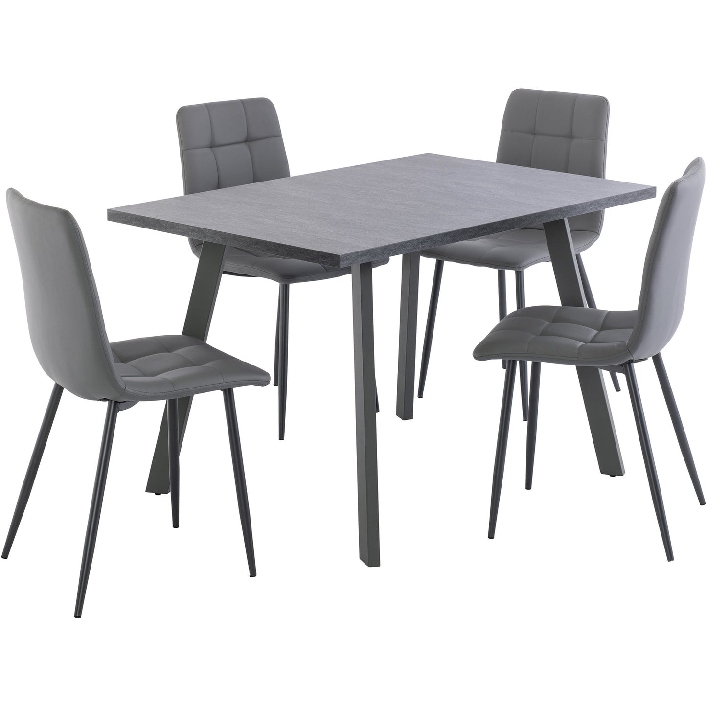 Virgo PU Dining Chair Grey