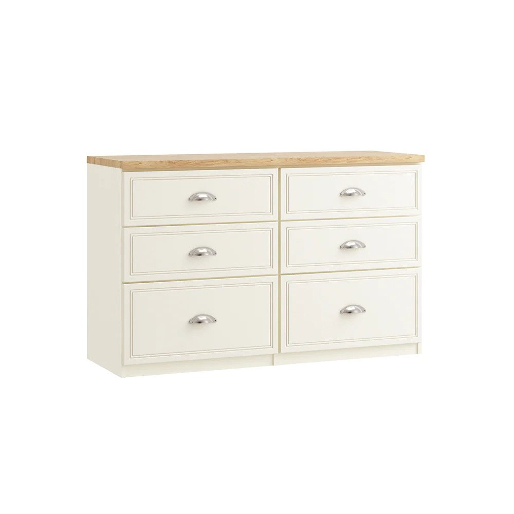 Vittoria 6 Drawer Twin Chest (Inc Two Deep Drawers)