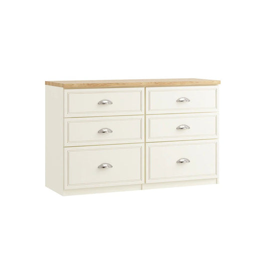 Vittoria 6 Drawer Twin Chest (Inc Two Deep Drawers)