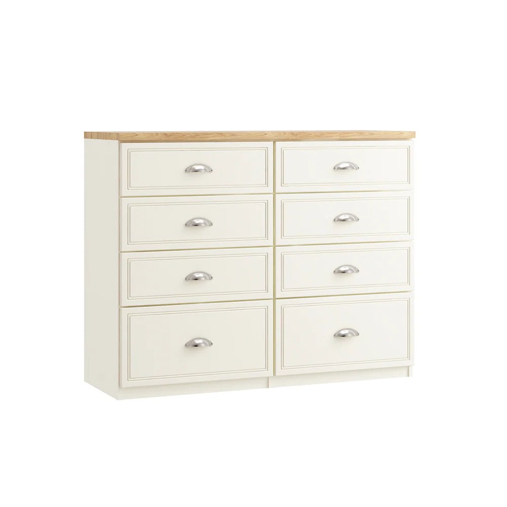 Vittoria 8 Drawer Twin Chest (Inc Two Deep Drawers)