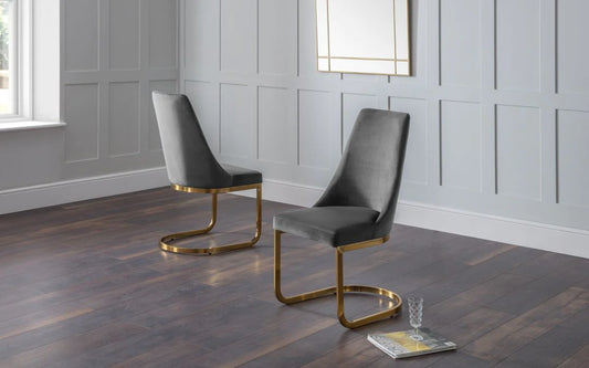 Vittoria Cantilever Dining Chair Grey