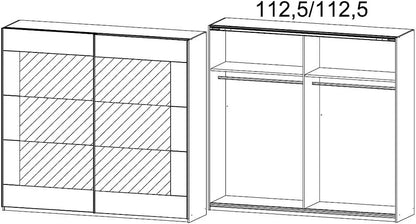 Alegro Sanremo Oak 2 Door Sliding Wardrobe with Mirror