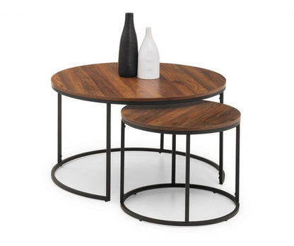Bellini Round Nest Coffee Tables in Walnut