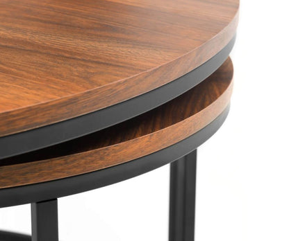 Bellini Round Nest Coffee Tables in Walnut