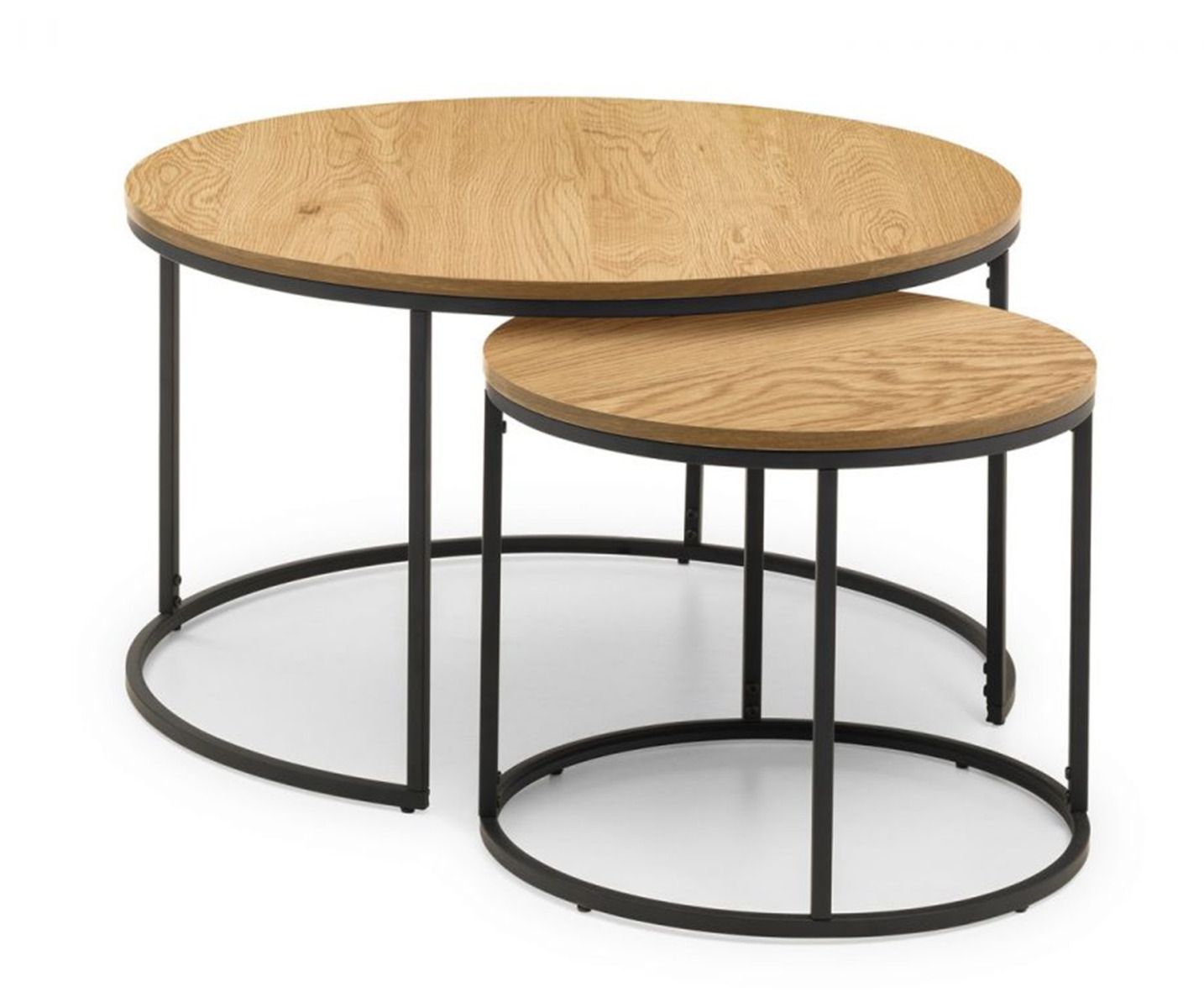 Bellini Oak Round Nest Coffee Tables in Oak