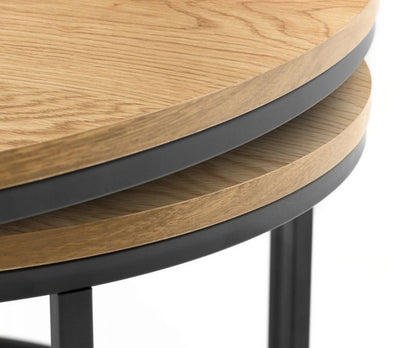 Bellini Oak Round Nest Coffee Tables in Oak