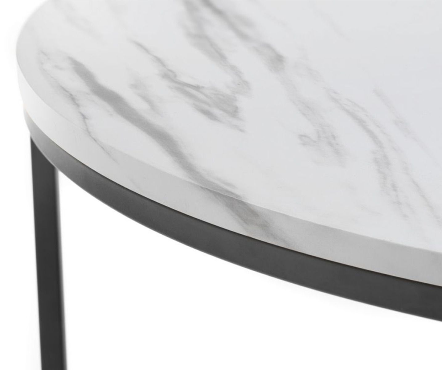 Bellini Round Nest Coffee Tables in White Marble
