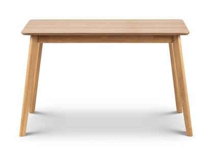 Boden 77cm Oak Dining Table and 4 Lars Waxed Oak Dining Chairs