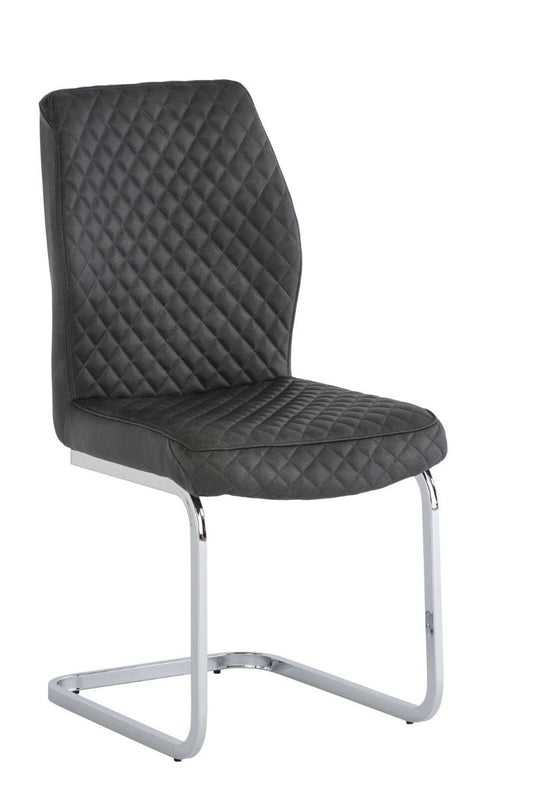 Capri Grey Leather Dining Chair