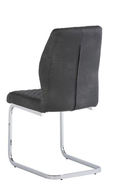 Capri Grey Leather Dining Chair