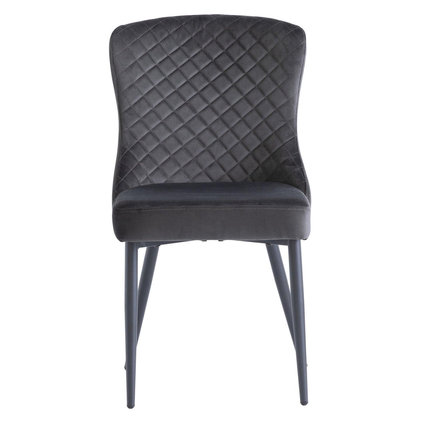 Hadley Velvet Dining Chair Grey Graphite