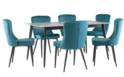 Ivy 1.6m Rebecca Grey Dining Table