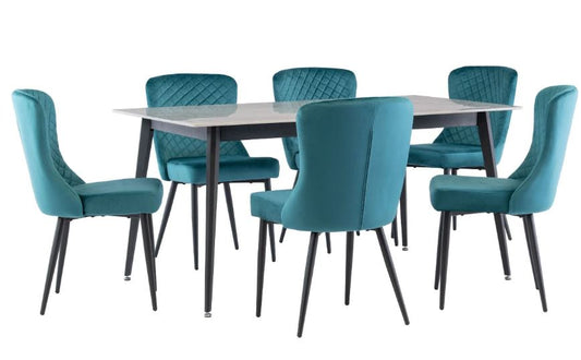 Ivy 1.6m Rebecca Grey Dining Table