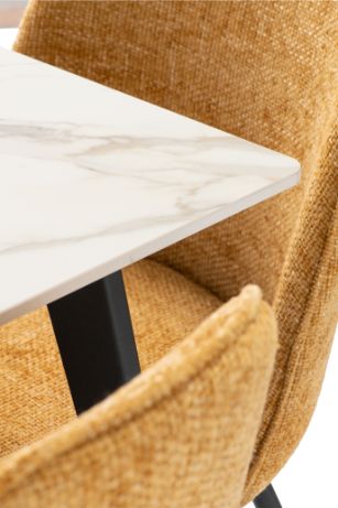 Ivy 1.6m Kass Gold Dining Table
