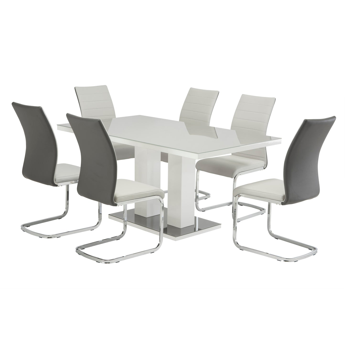 Jasper Faux Leather - Grey Light Grey