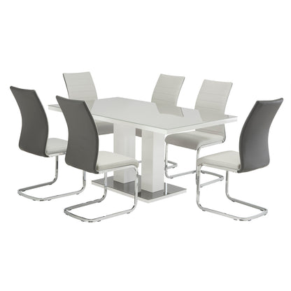 Jasper Faux Leather - Grey Light Grey