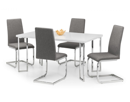 Manhattan High Gloss Dining Table + 4 Roma Chairs