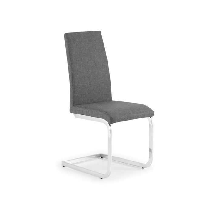 Positano Dining Set with 4 Roma Cantilever Dining Chairs grey