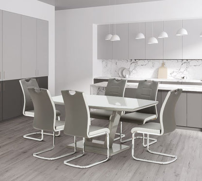 Venice Grey 1.6m Marble Dining Table