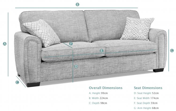 Memphis Grand Standard Back Sofa