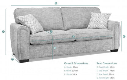 Memphis Grand Standard Back Sofa
