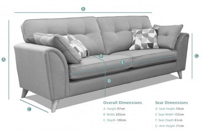Orlando 3 Seater Sofa