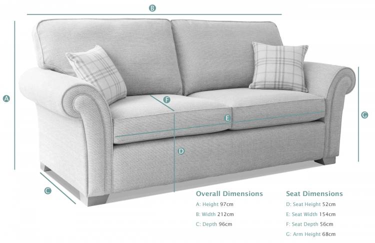 Los Angeles 3 Seater Sofa
