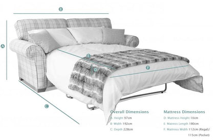 Los Angeles 2 Seater Sofa Bed