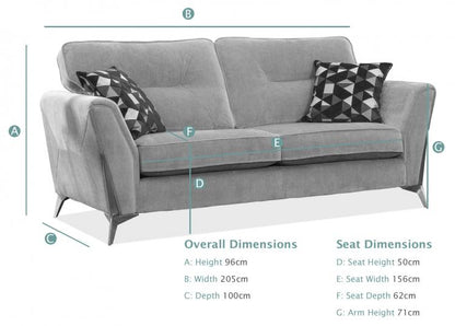 Athens 3 Seater Sofa