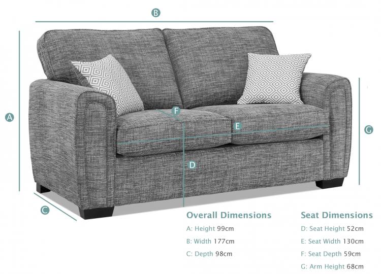 Memphis 2 Seater Standard Back Sofa